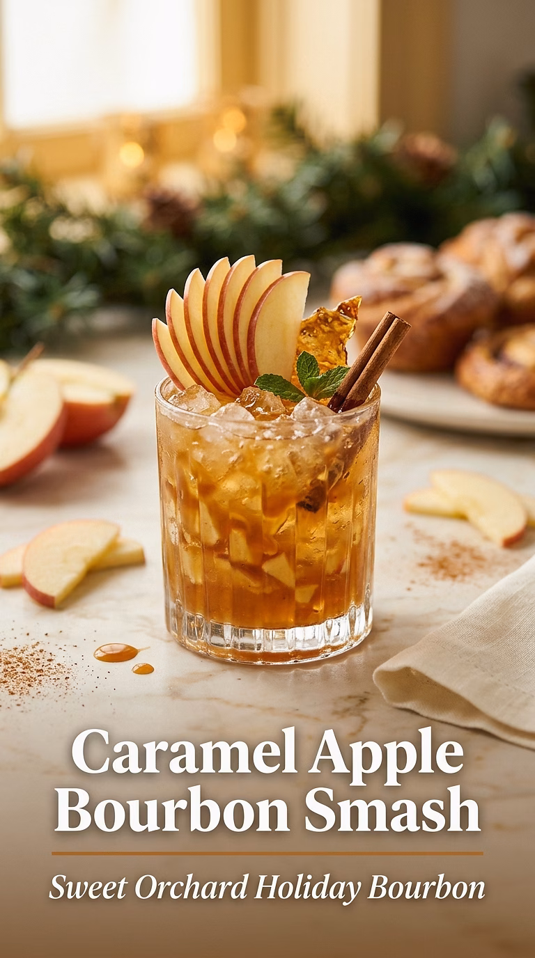 Caramel Apple Bourbon Smash