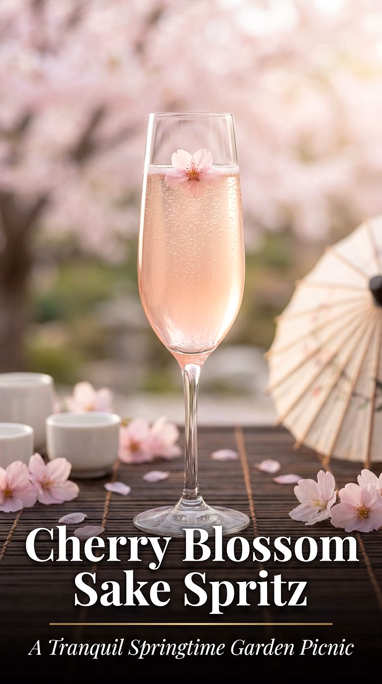 Cherry Blossom Sake Spritz