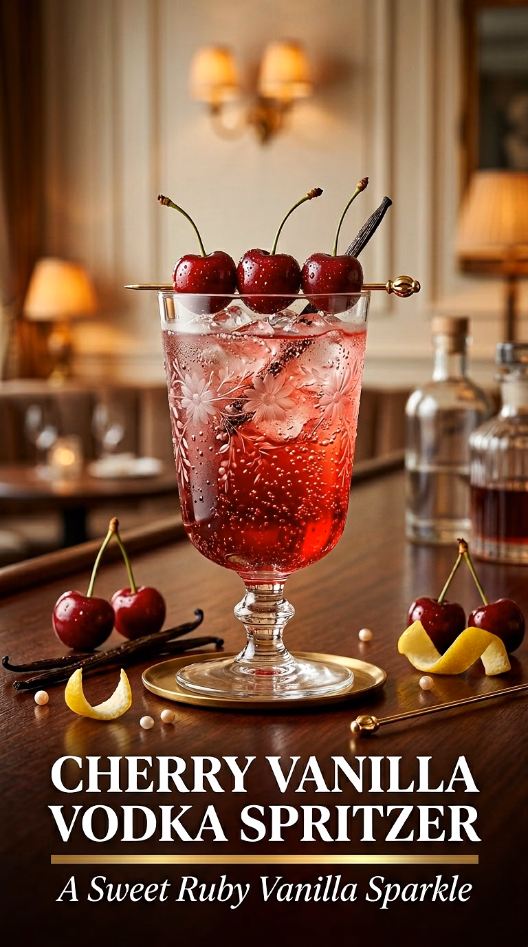 Cherry Vanilla Vodka Spritzer