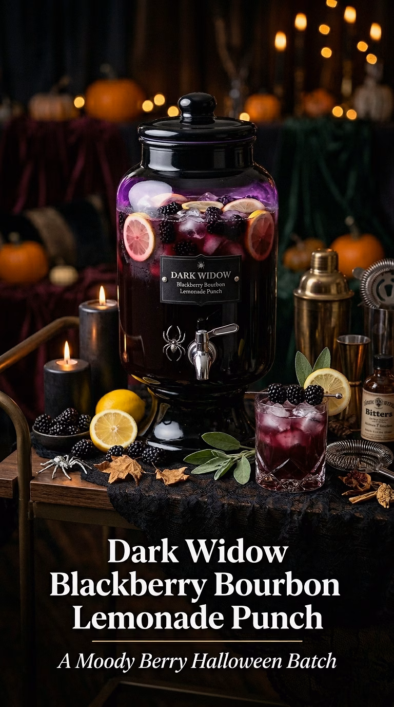 Dark Widow Blackberry Bourbon Lemonade Punch