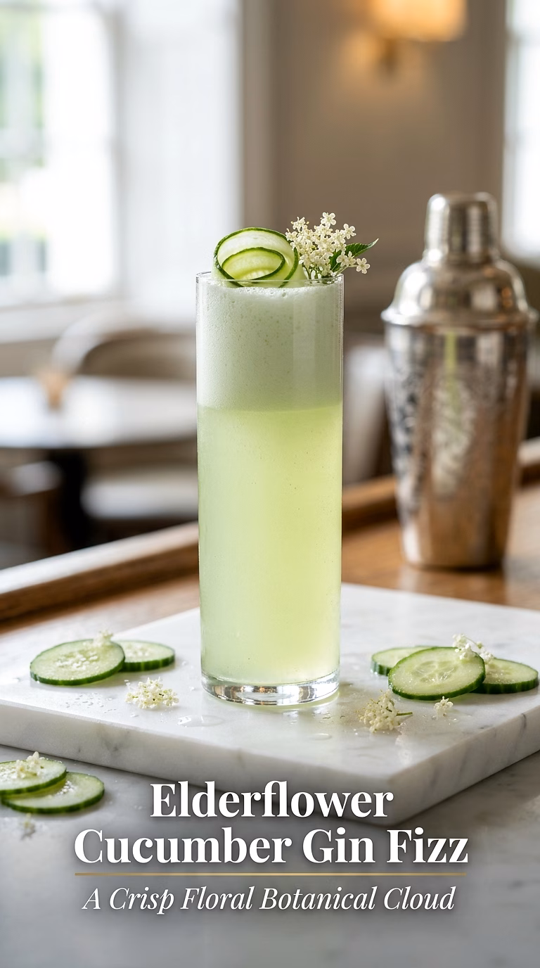Elderflower Cucumber Gin Fizz