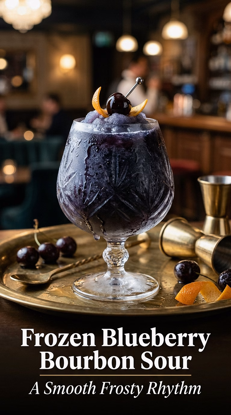Frozen Blueberry Bourbon Sour