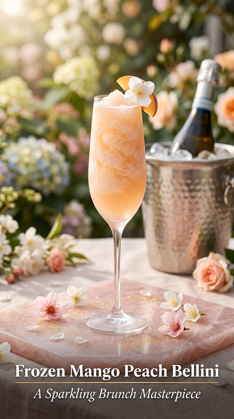 Frozen Mango Peach Bellini Slush