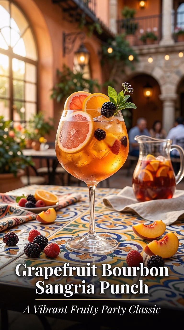 Grapefruit Bourbon Sangria Punch
