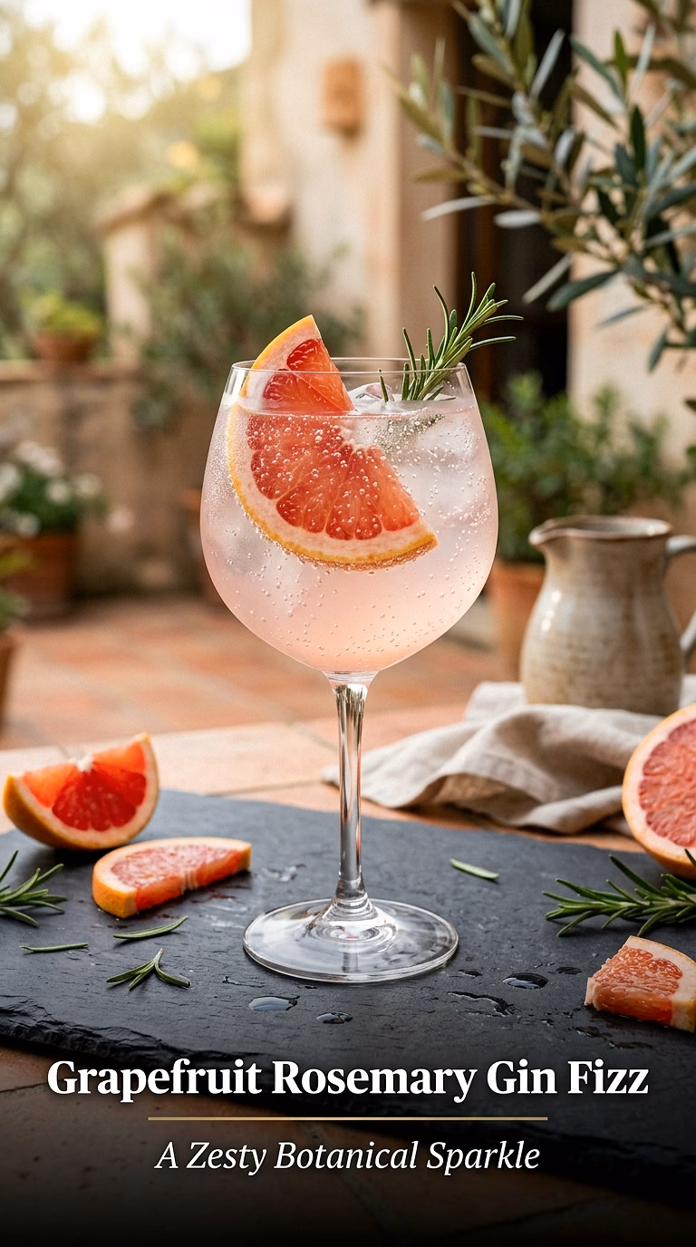 Grapefruit Rosemary Gin Fizz
