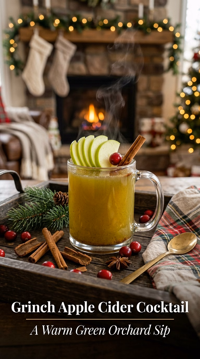 Grinch Apple Cider Cocktail