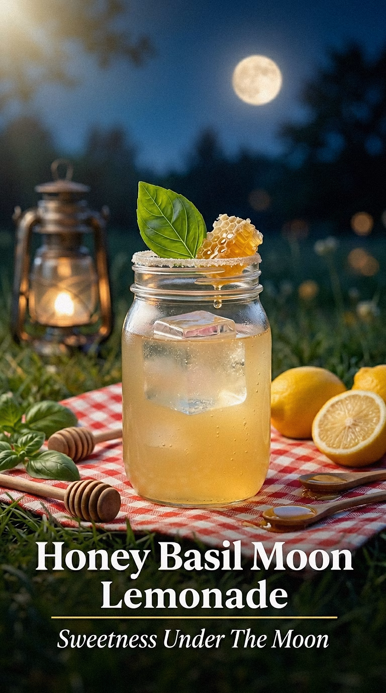 Honey Basil Moon Lemonade