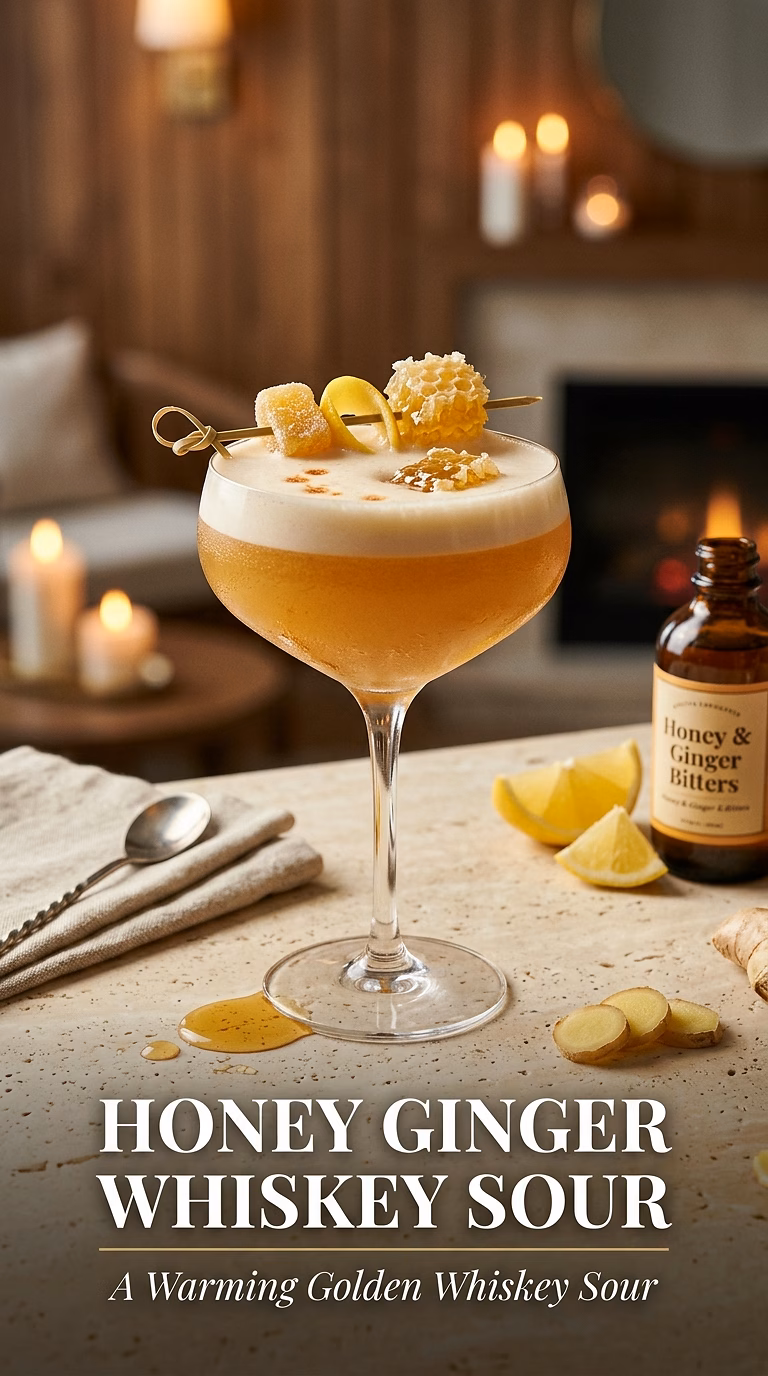 Honey Ginger Whiskey Sour