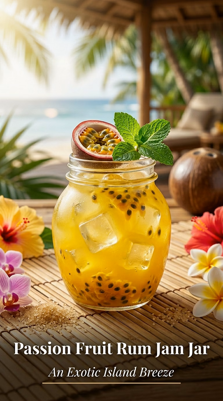 Passion Fruit Rum Jam Jar