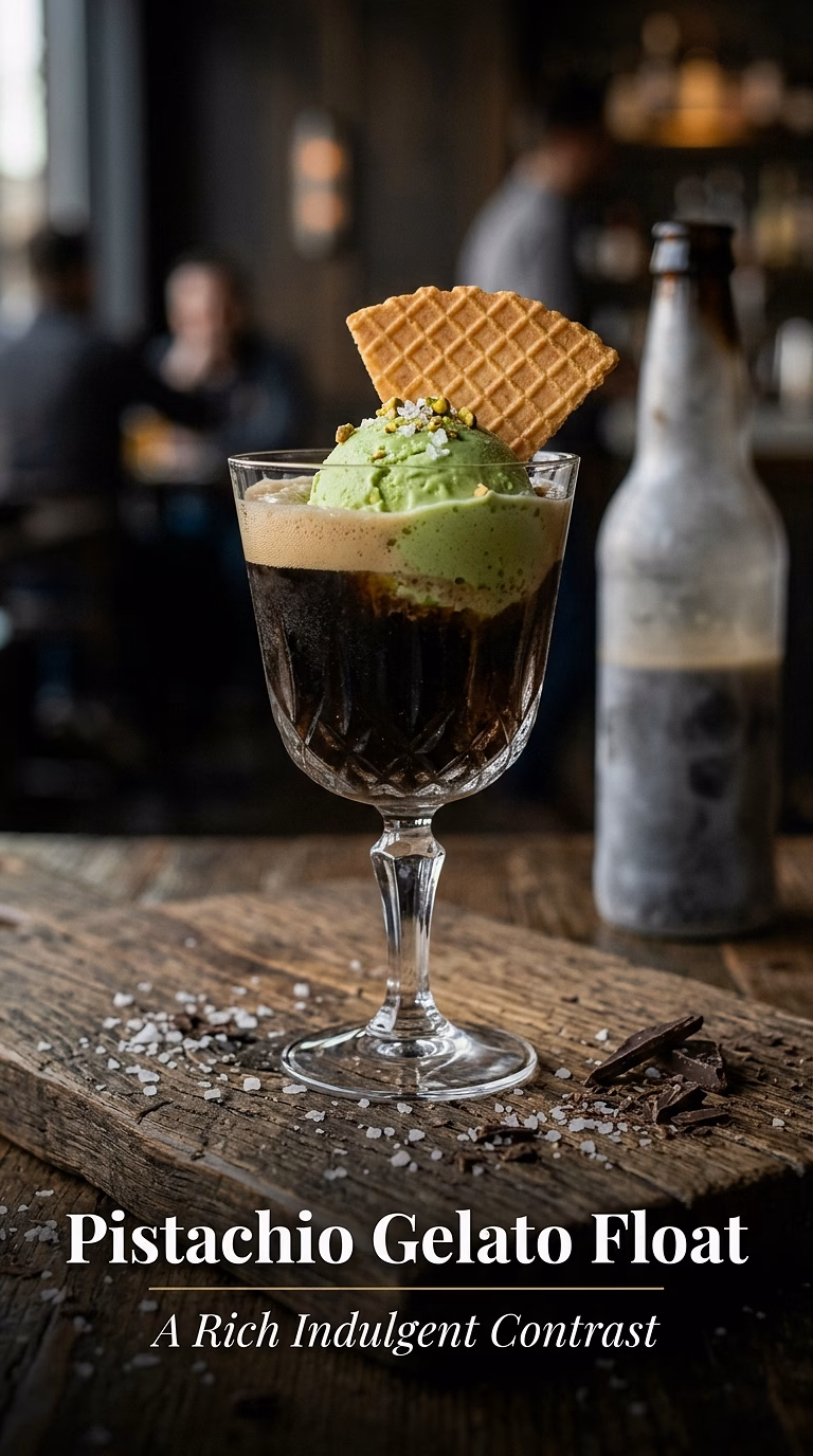 Pistachio Gelato Float Cocktail