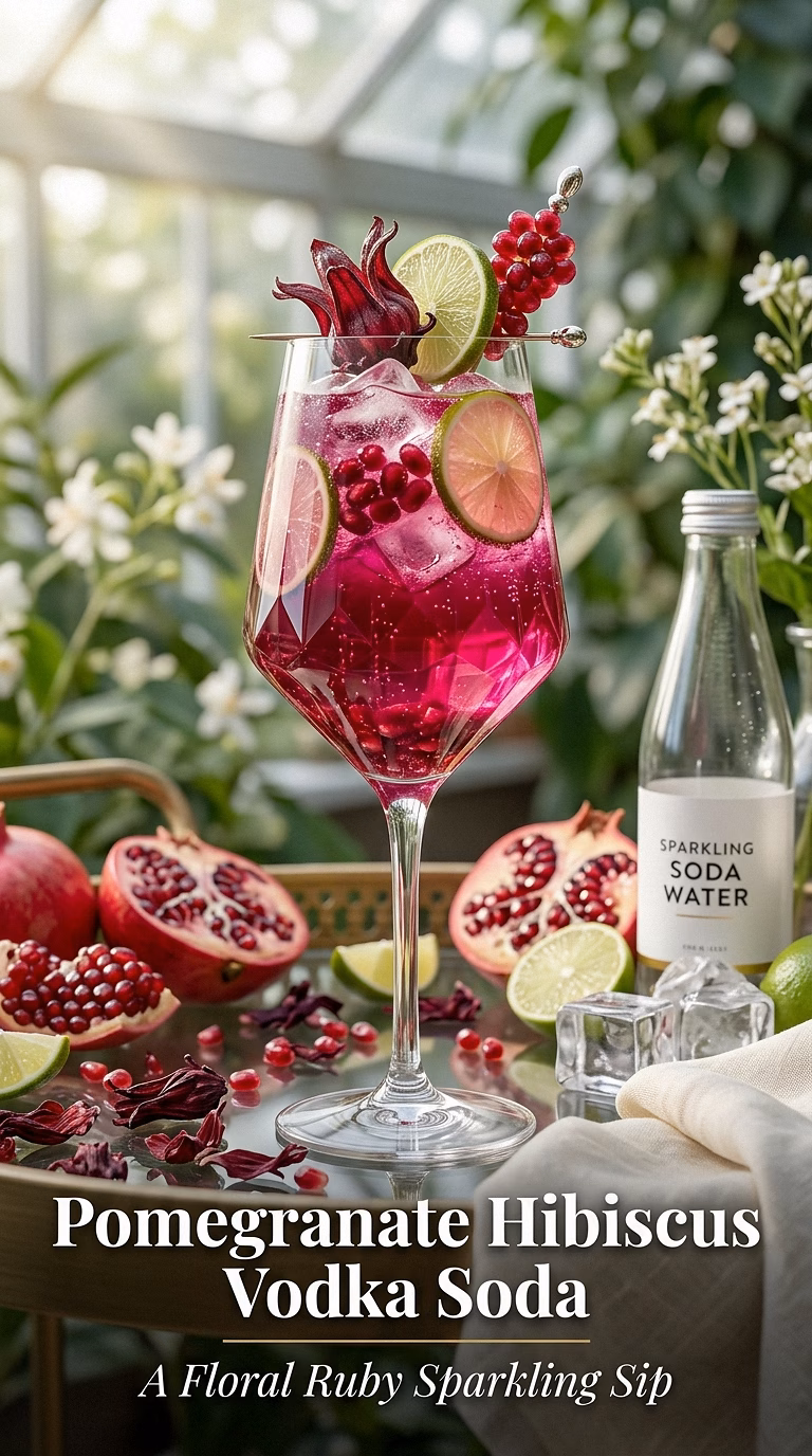 Pomegranate Hibiscus Vodka Soda