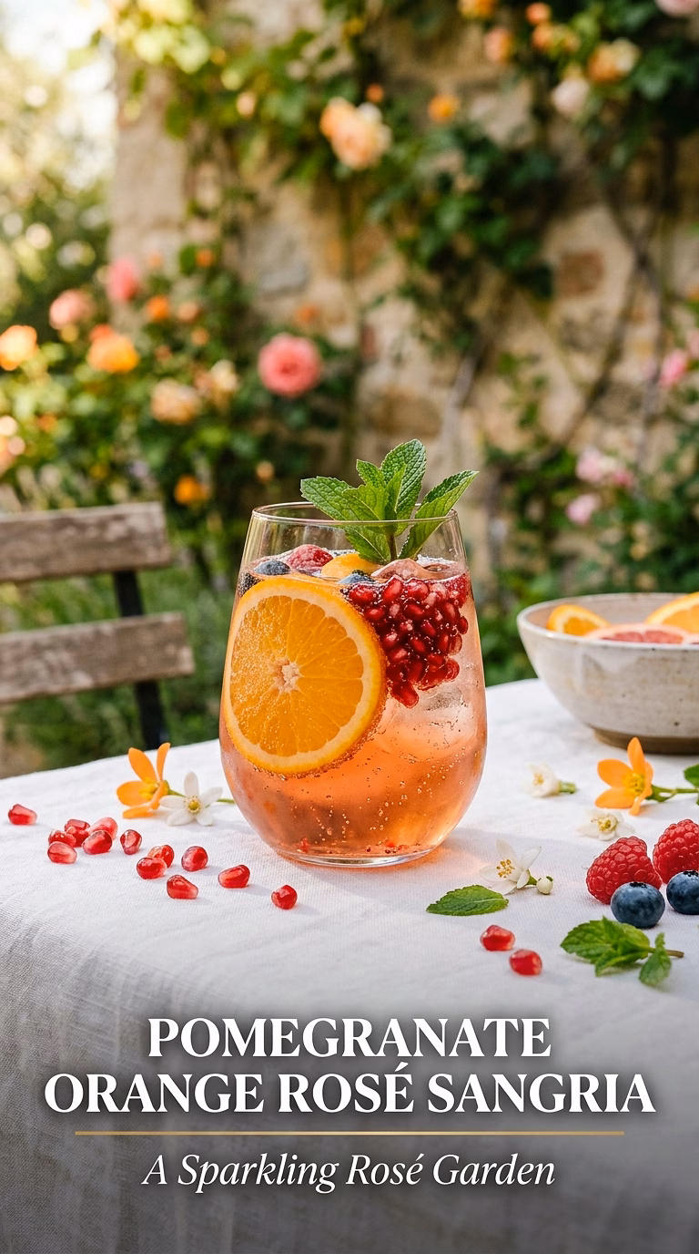 Pomegranate Orange Rosé Sangria