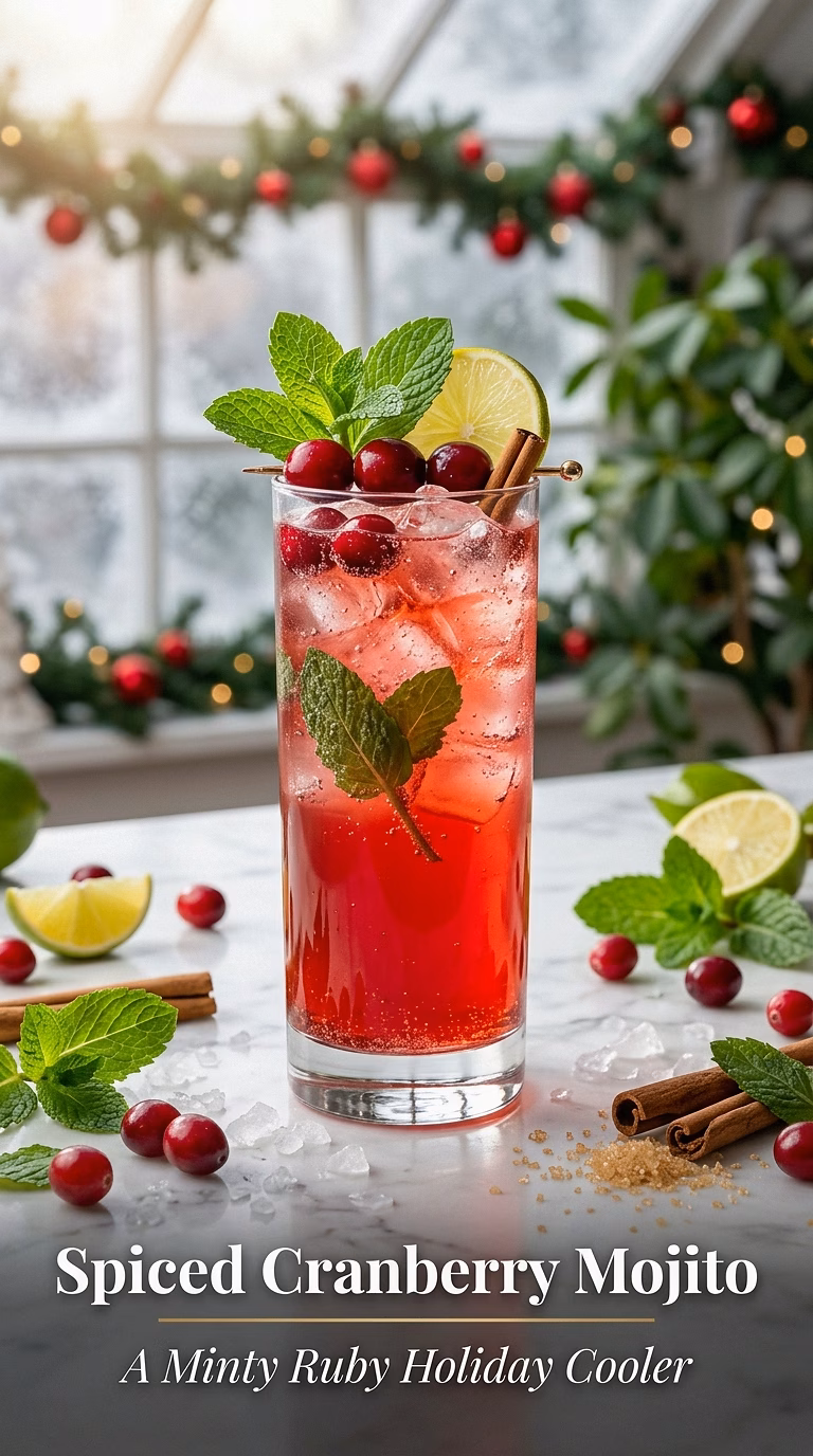 Spiced Cranberry Mojito