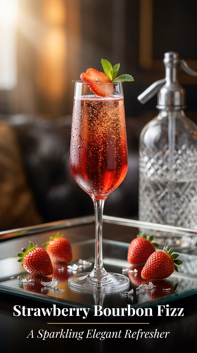 Strawberry Bourbon Fizz