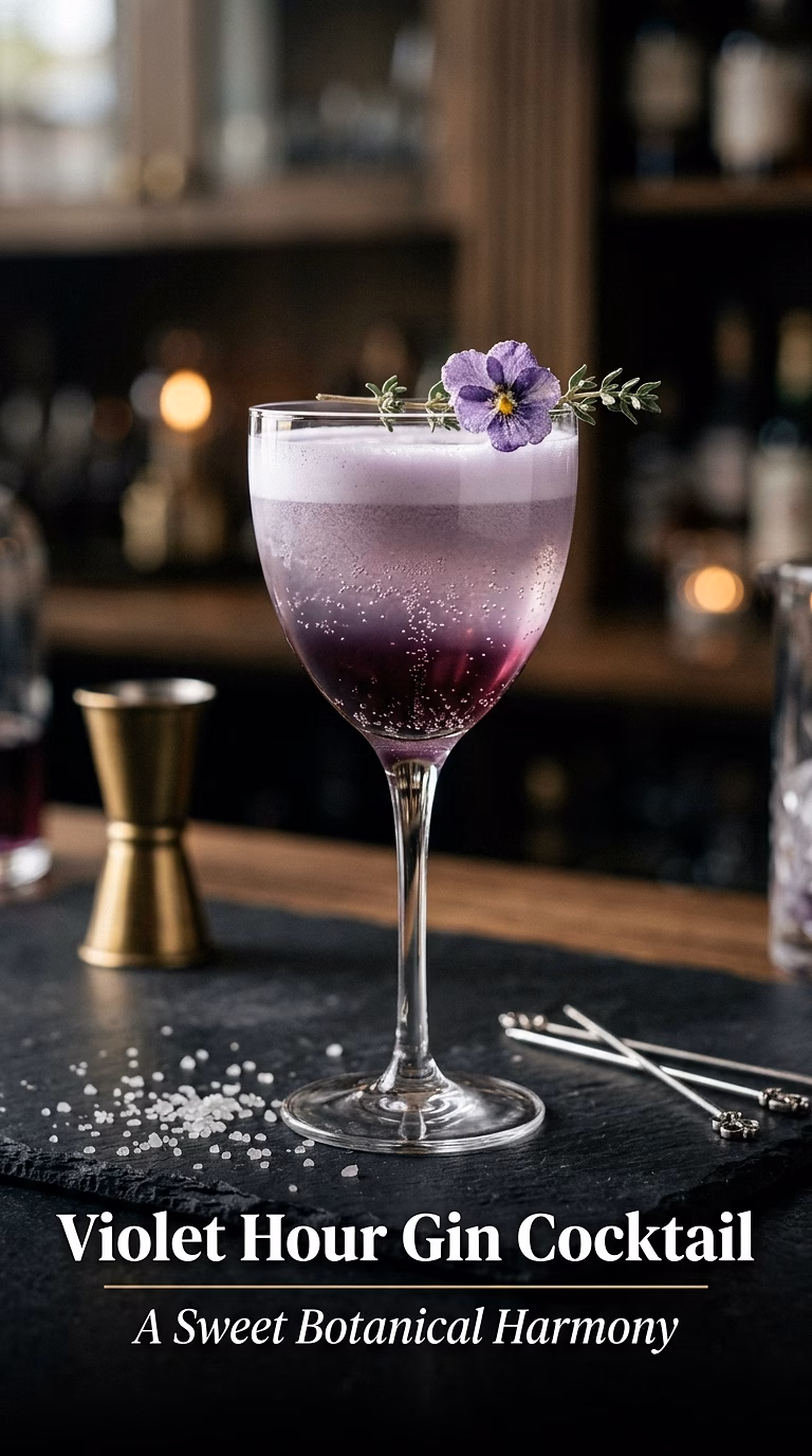 Violet Hour Gin Cocktail