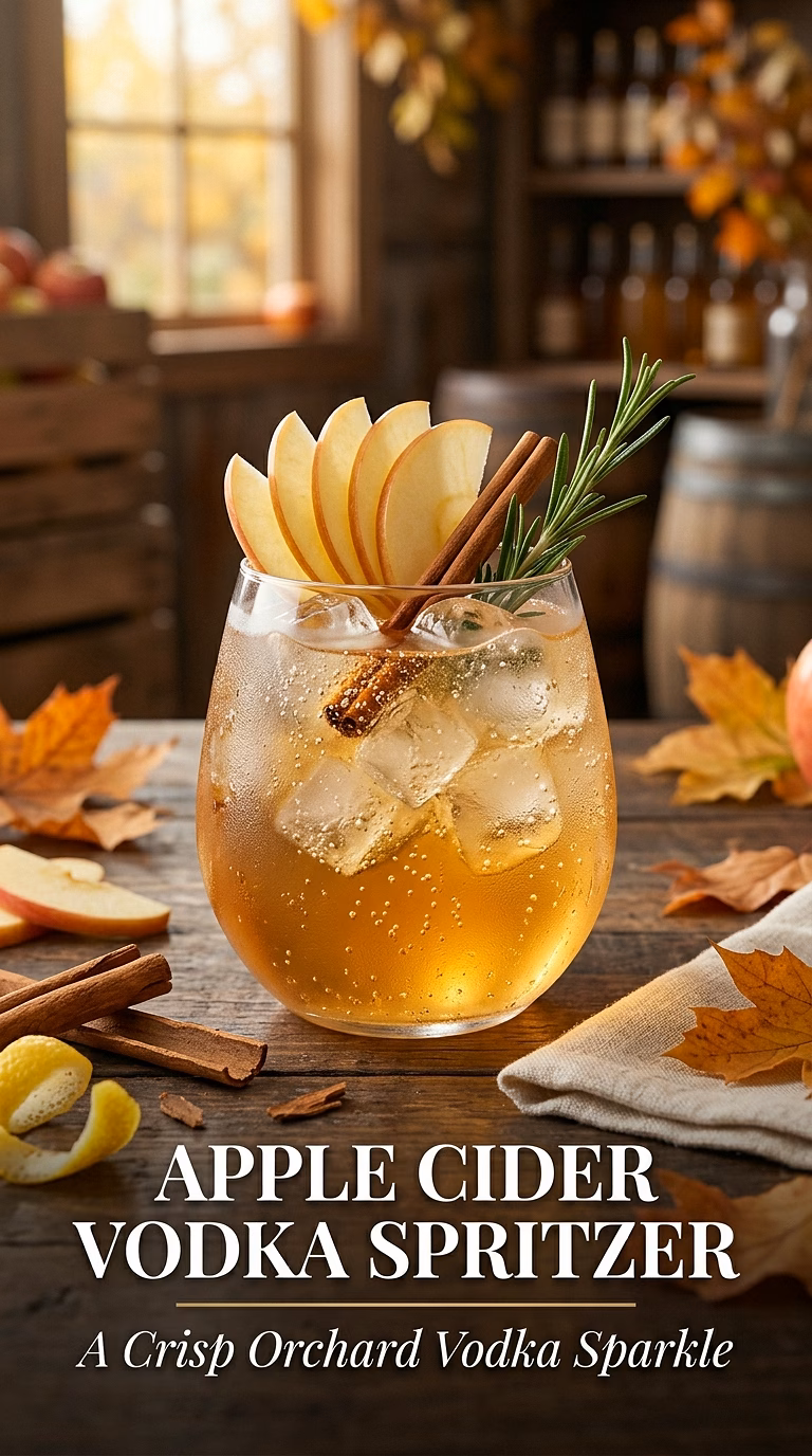 Apple Cider Vodka Spritzer