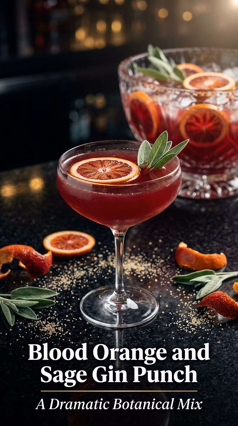 Blood Orange and Sage Gin Punch