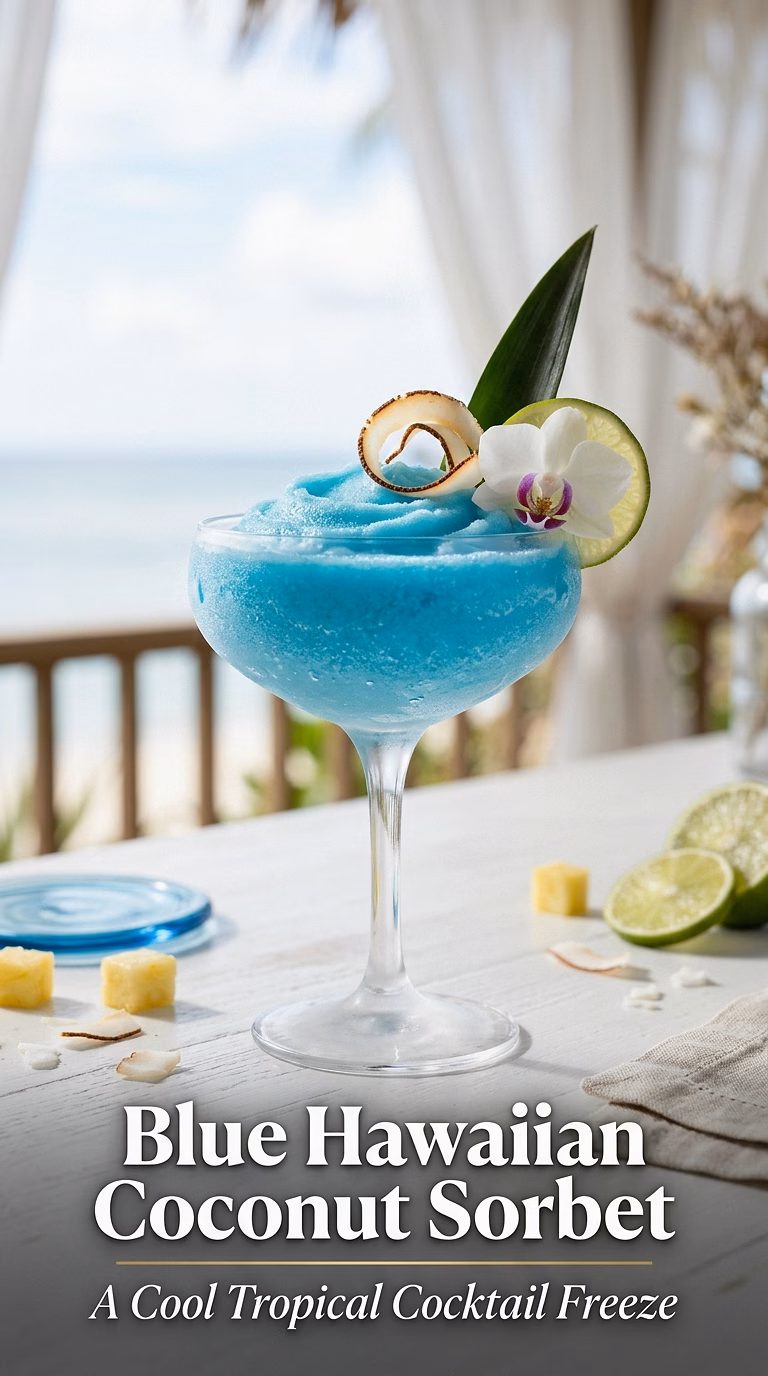 Blue Hawaiian Coconut Sorbet