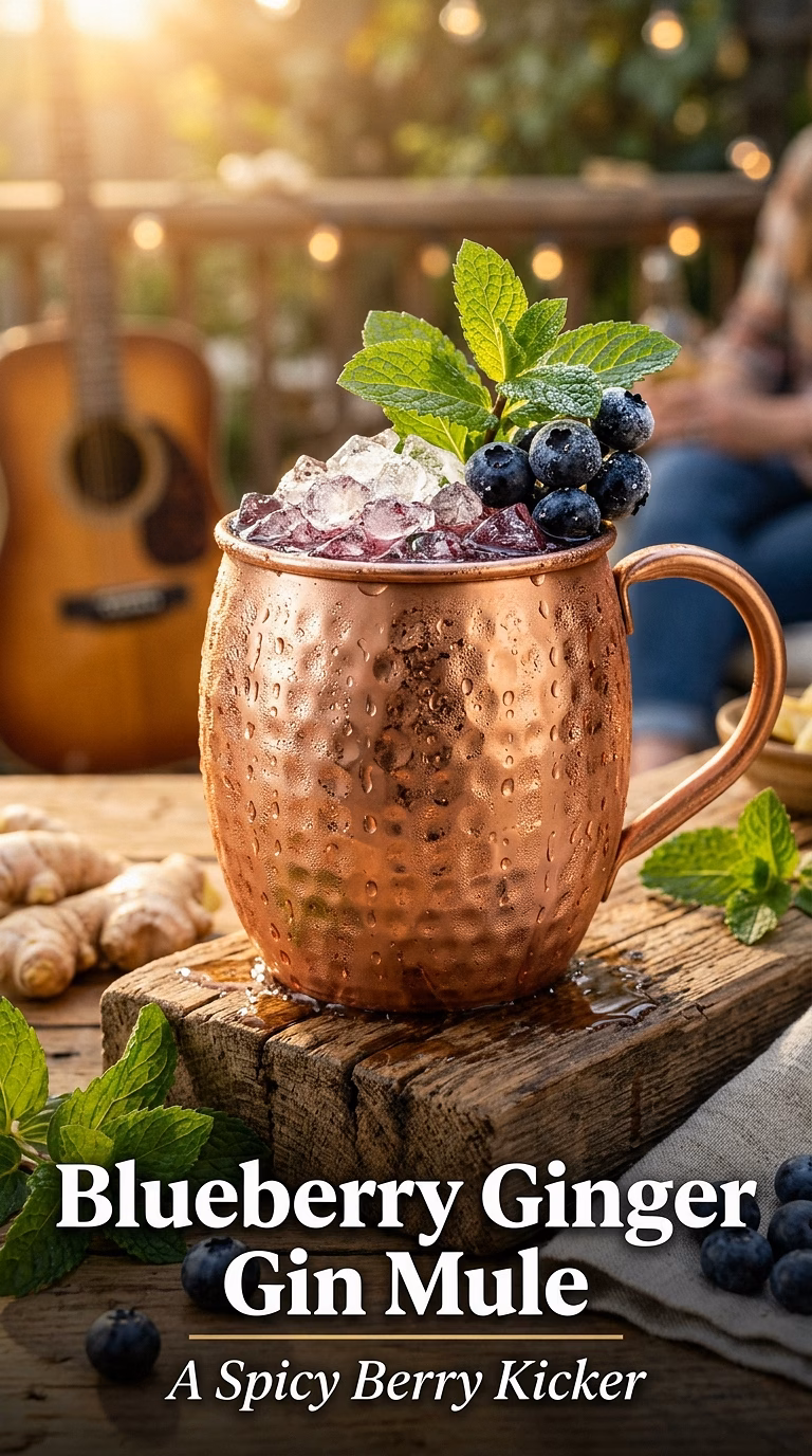 Blueberry Ginger Gin Mule