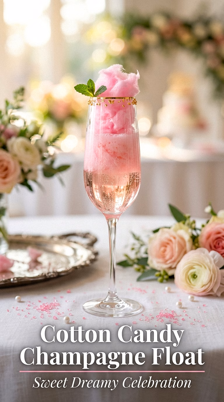 Cotton Candy Champagne Float