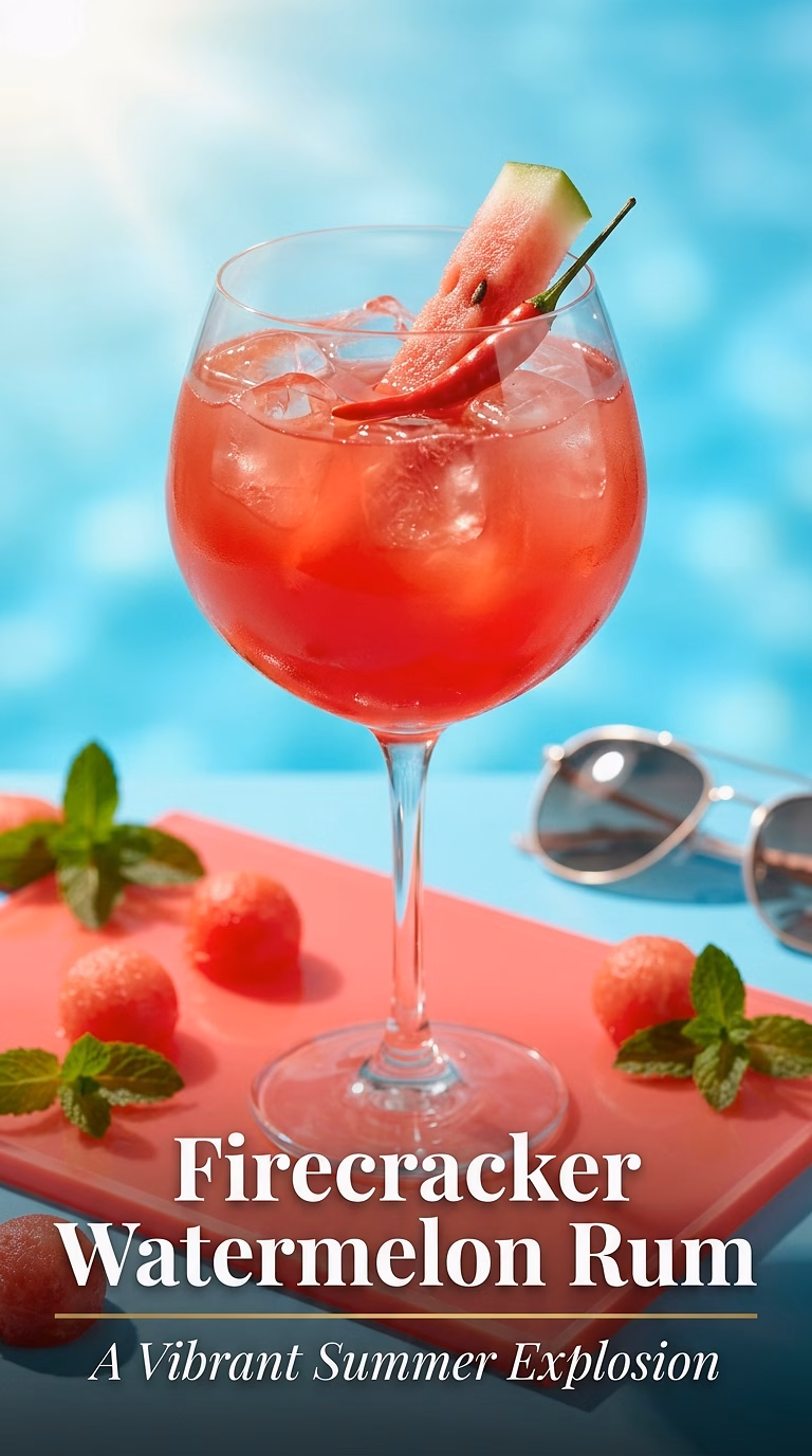 Firecracker Watermelon Rum Cocktail