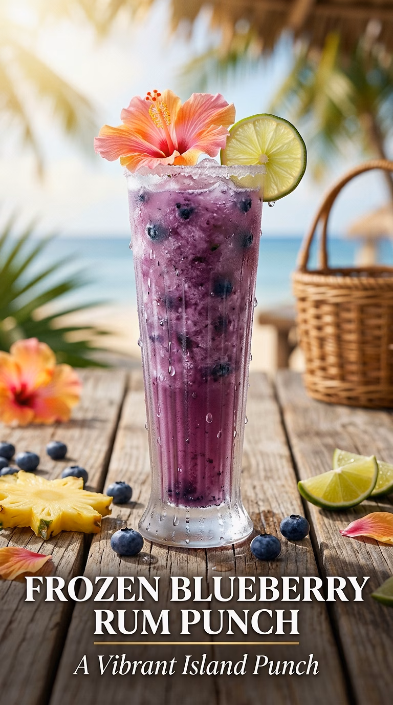 Frozen Blueberry Rum Punch