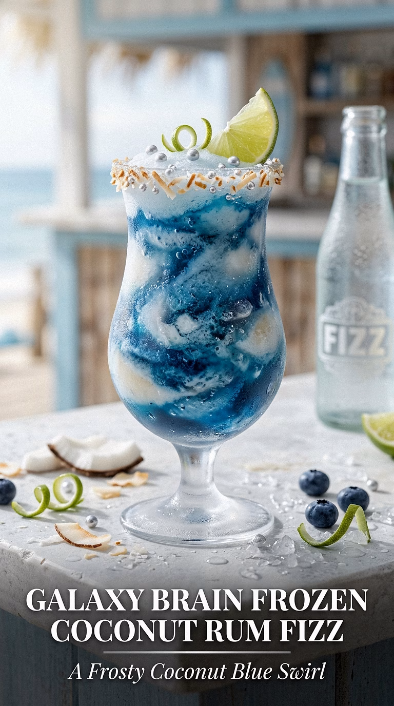 Galaxy Brain Frozen Coconut Rum Fizz