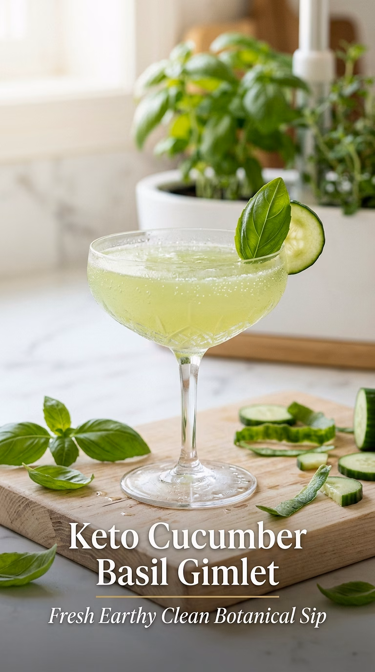 Keto Cucumber Basil Gimlet