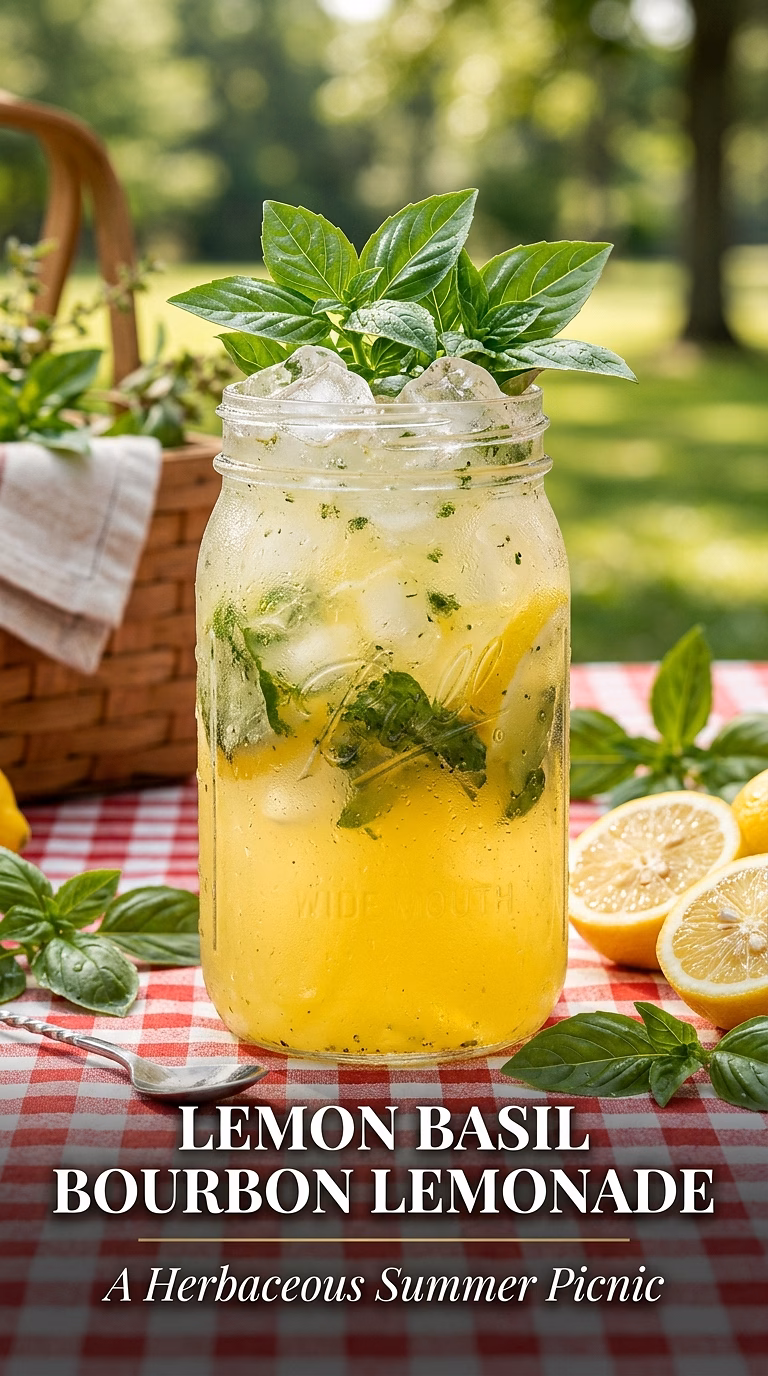 Lemon Basil Bourbon Lemonade