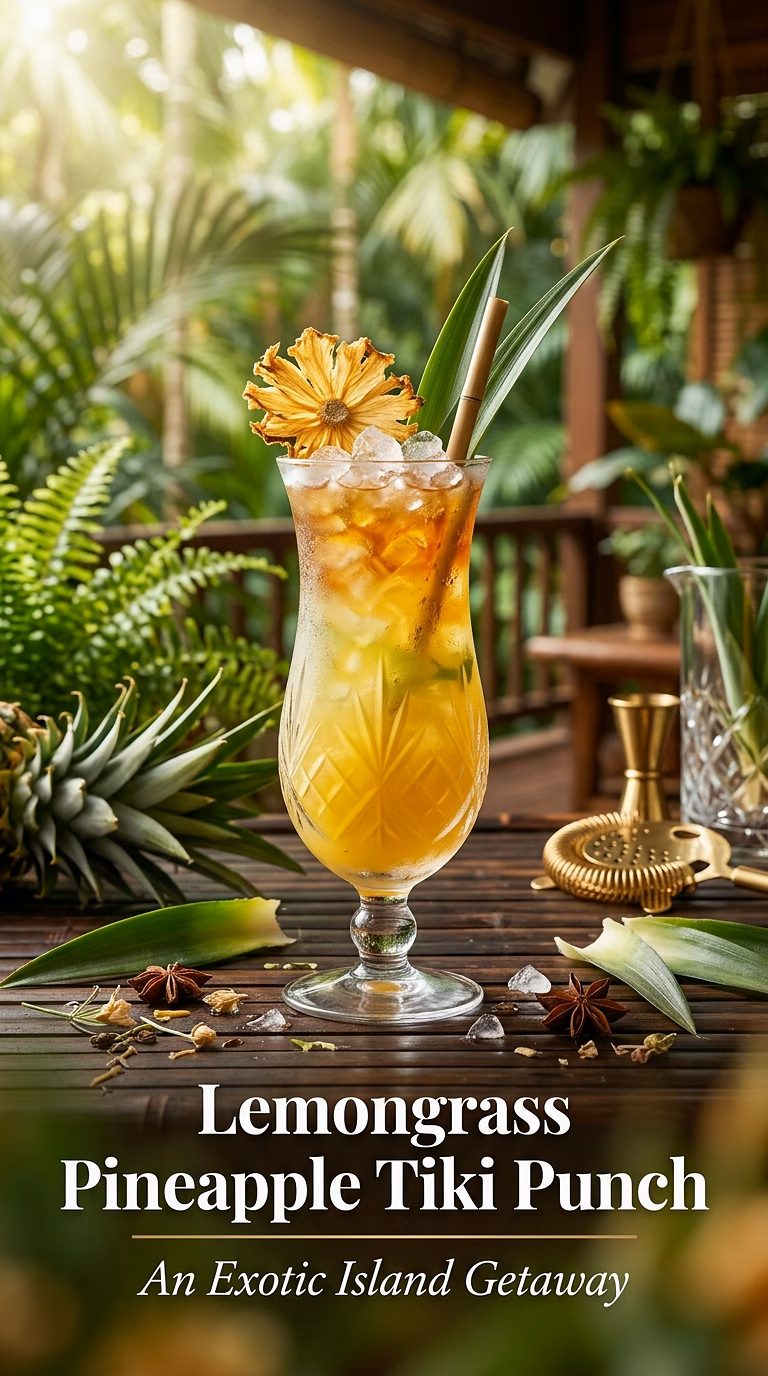 Lemongrass Pineapple Tiki Punch