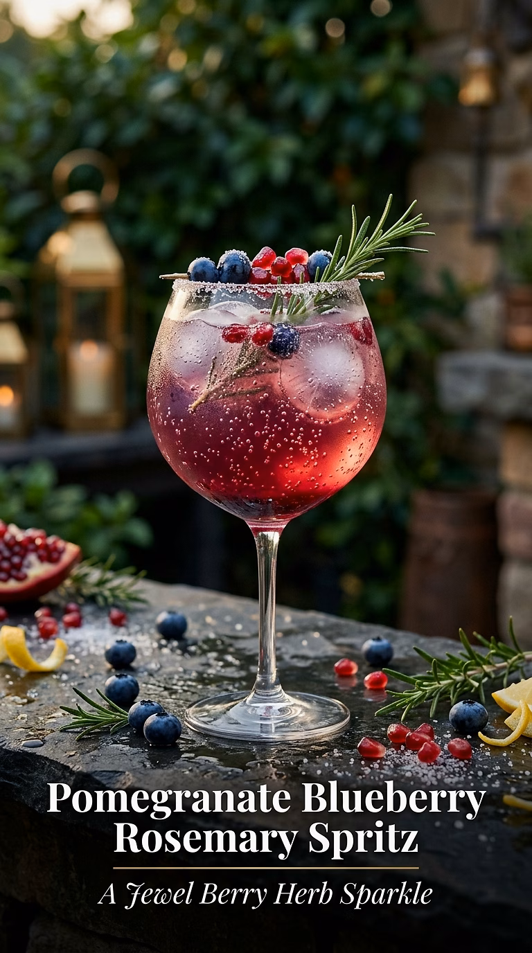 Pomegranate Blueberry Rosemary Spritz