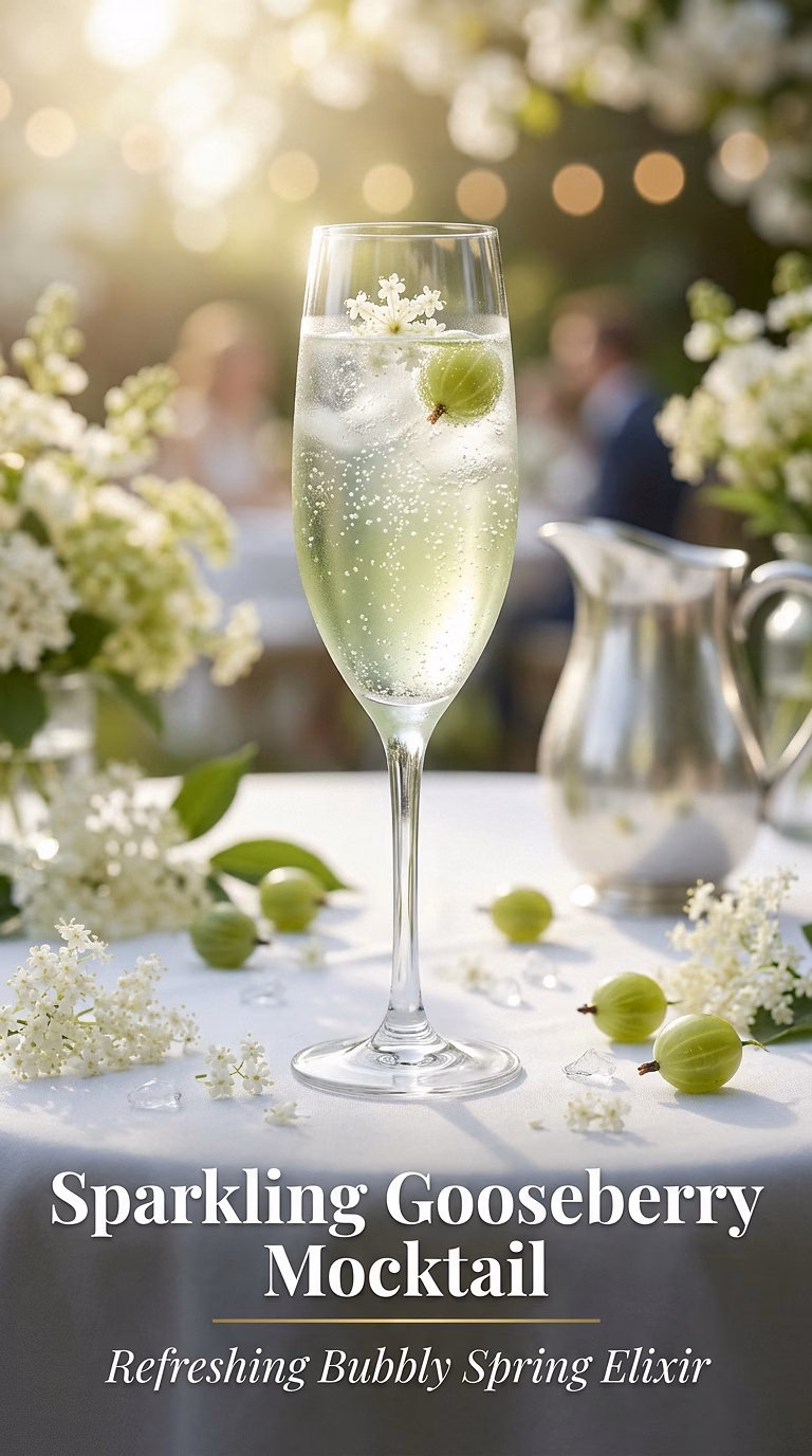 Sparkling Gooseberry Mocktail