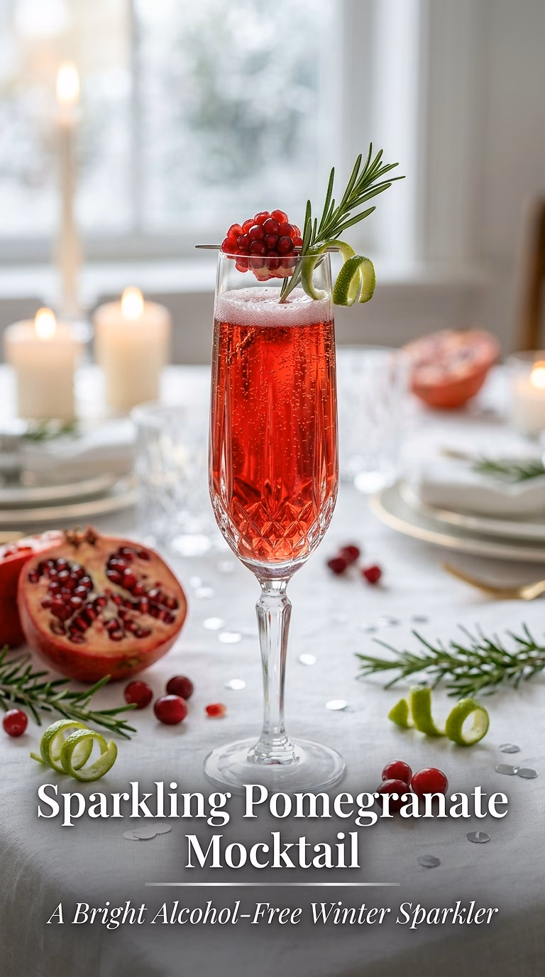 Sparkling Pomegranate Mocktail
