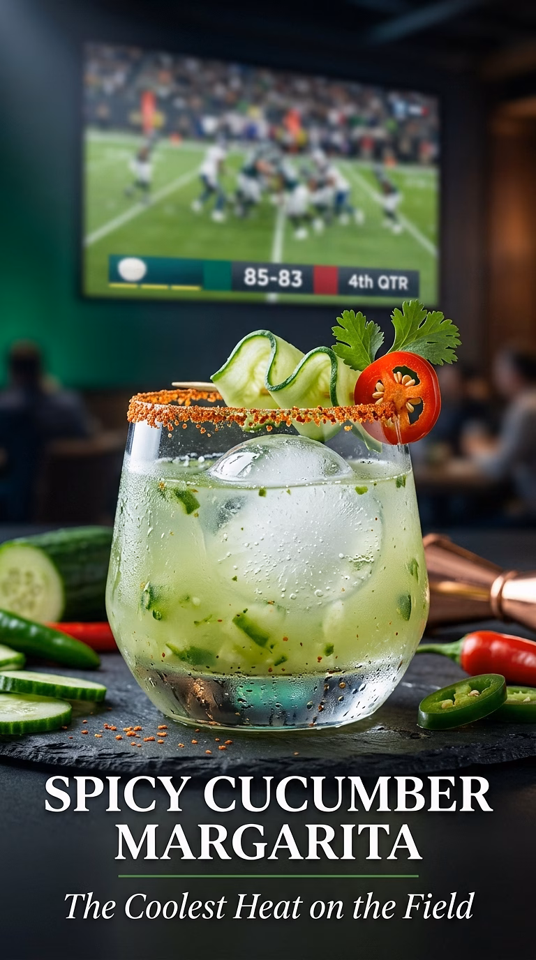 Spicy Cucumber Game Day Margarita