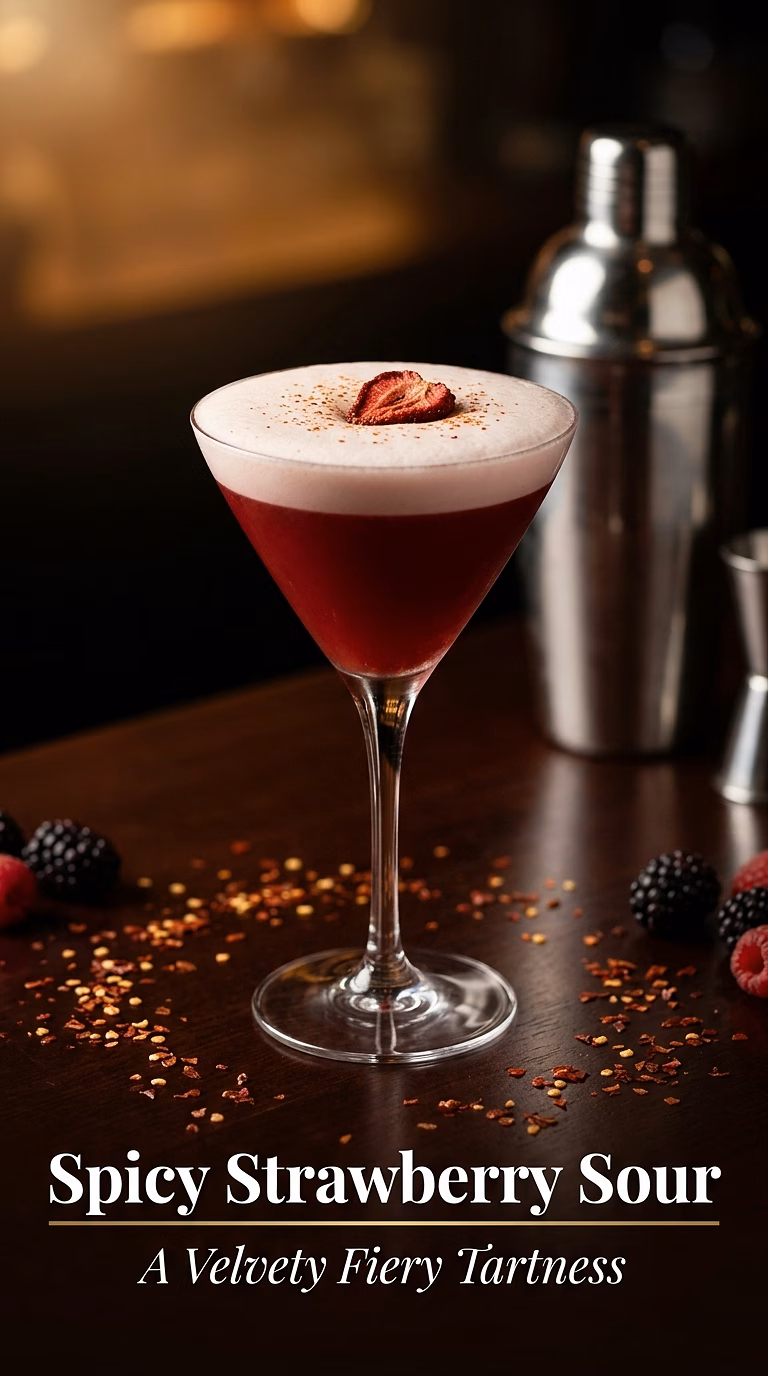 Spicy Strawberry Tequila Sour