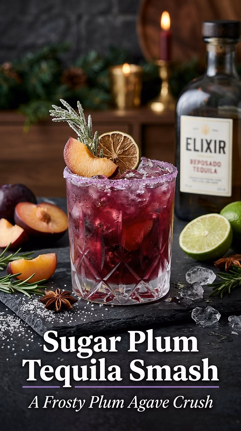 Sugar Plum Tequila Smash