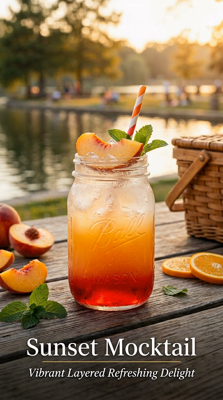 Sunset Mocktail (Non-Alcoholic)
