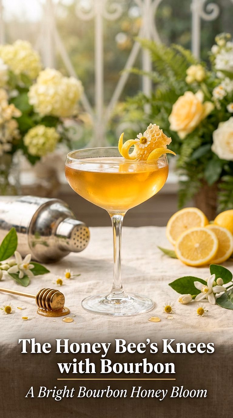 The Honey Bee's Knees with Bourbon