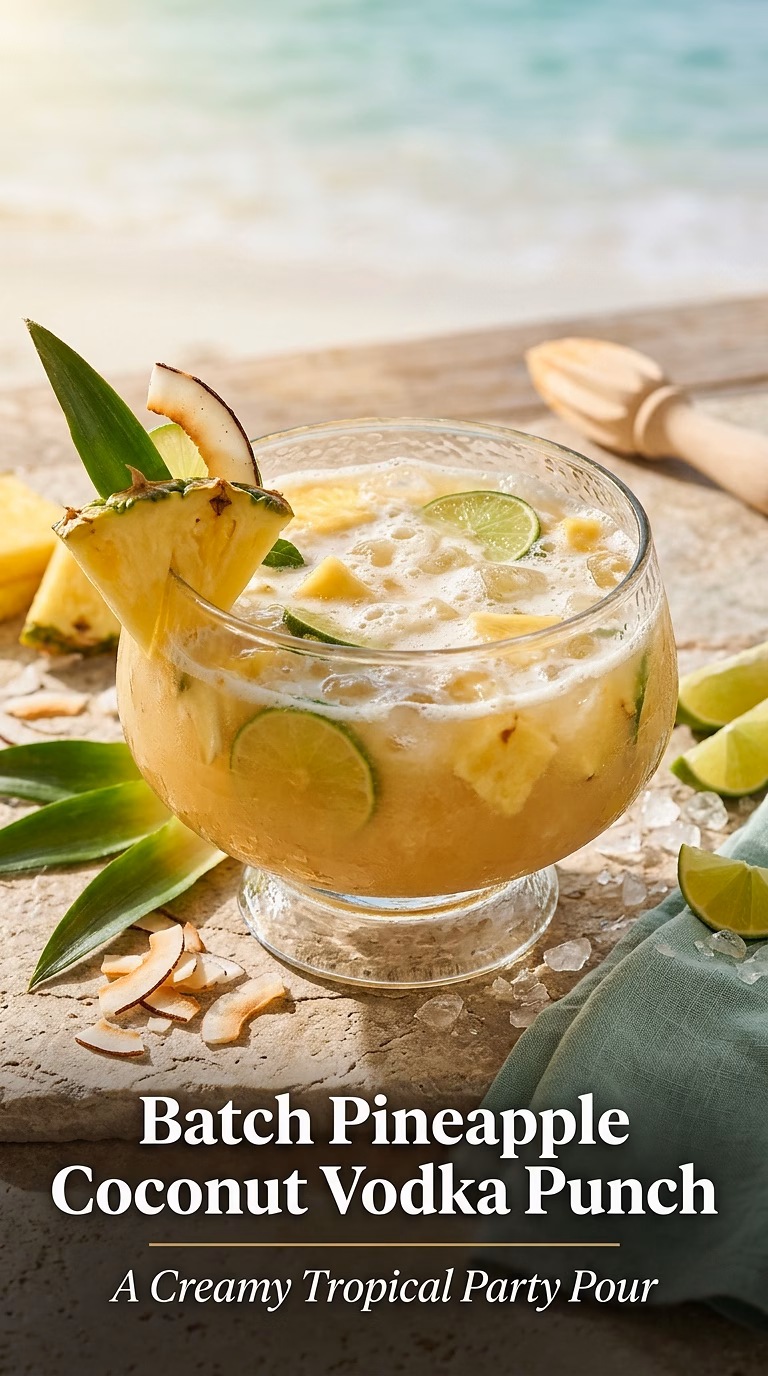 Batch Pineapple Coconut Vodka Punch