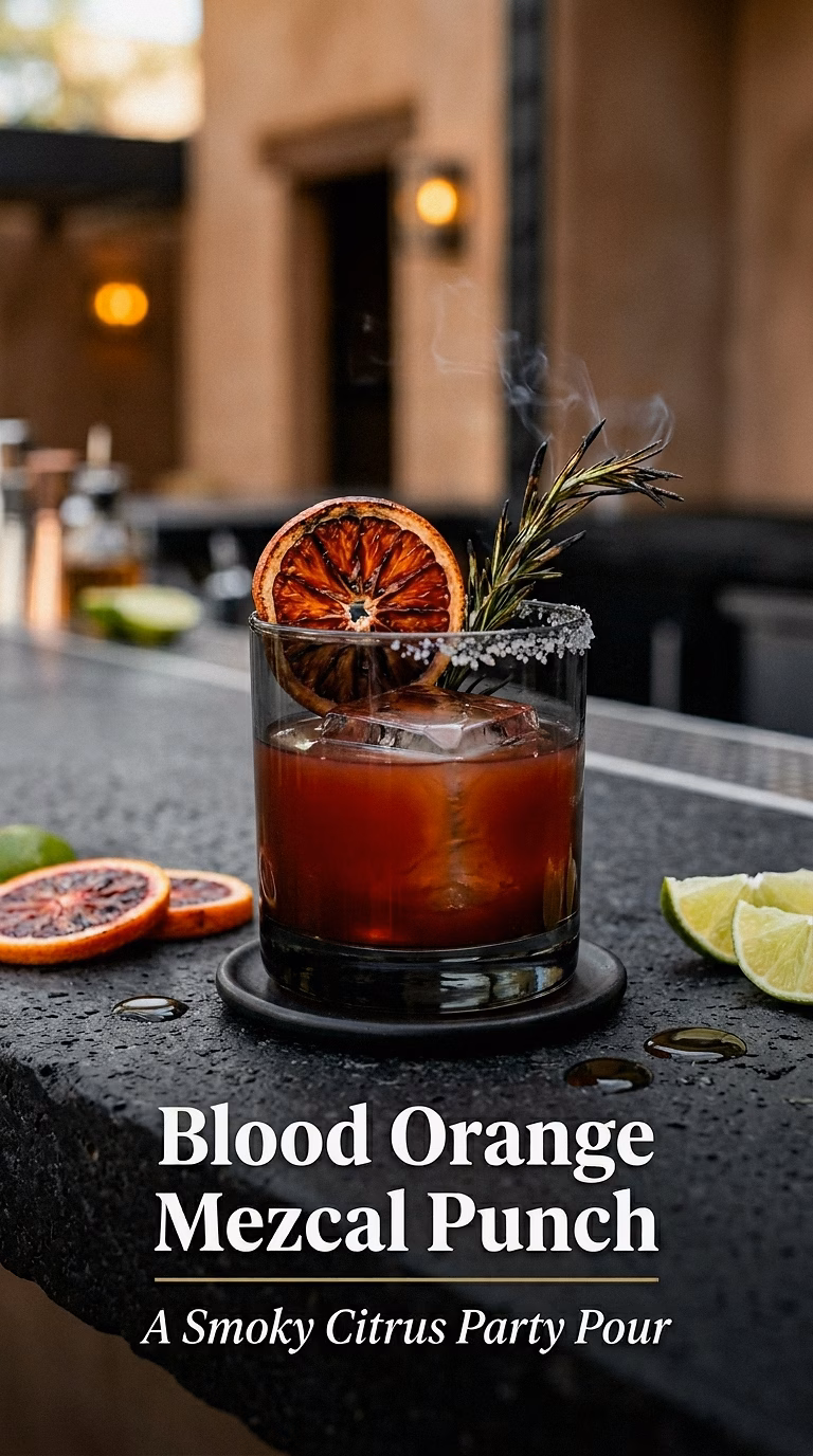 Blood Orange Mezcal Punch