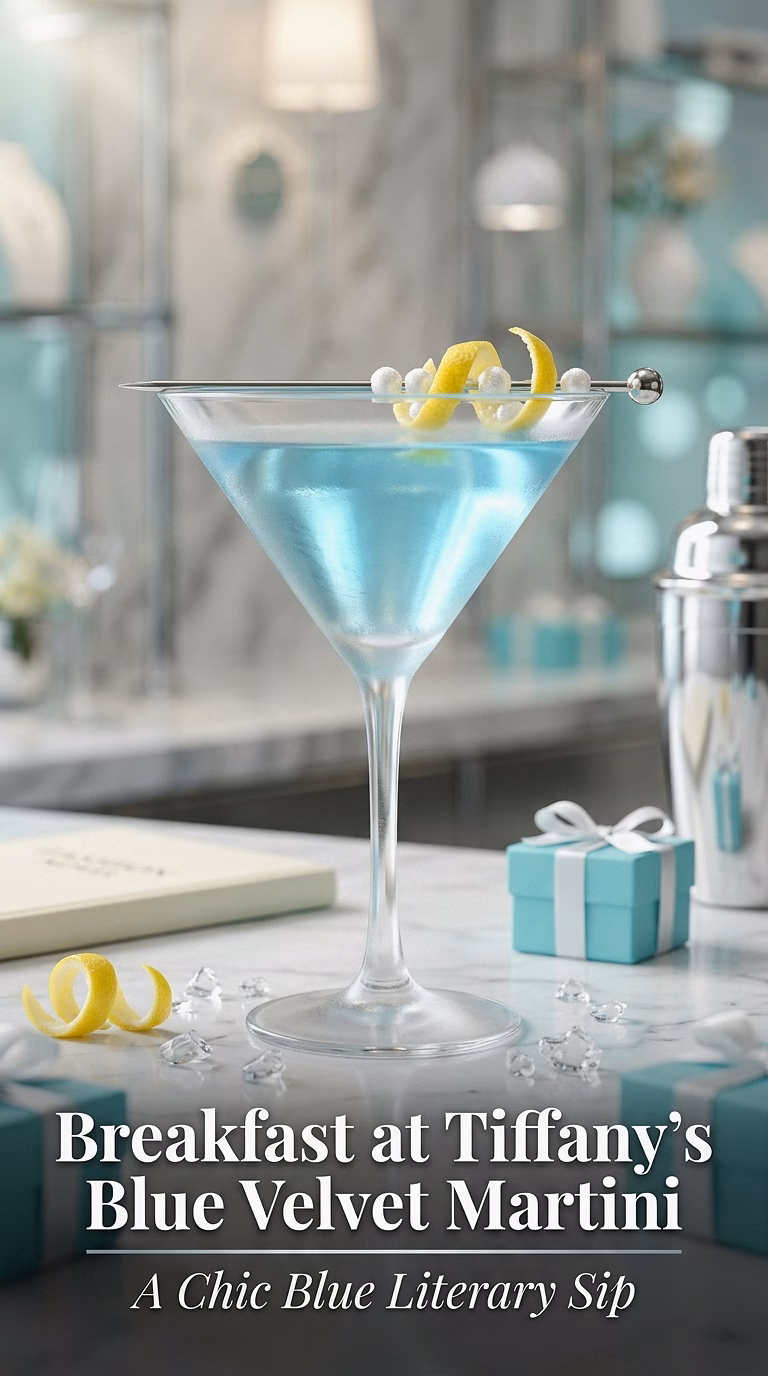 Breakfast at Tiffany's Blue Velvet Martini