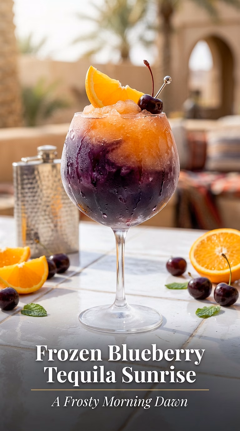 Frozen Blueberry Tequila Sunrise