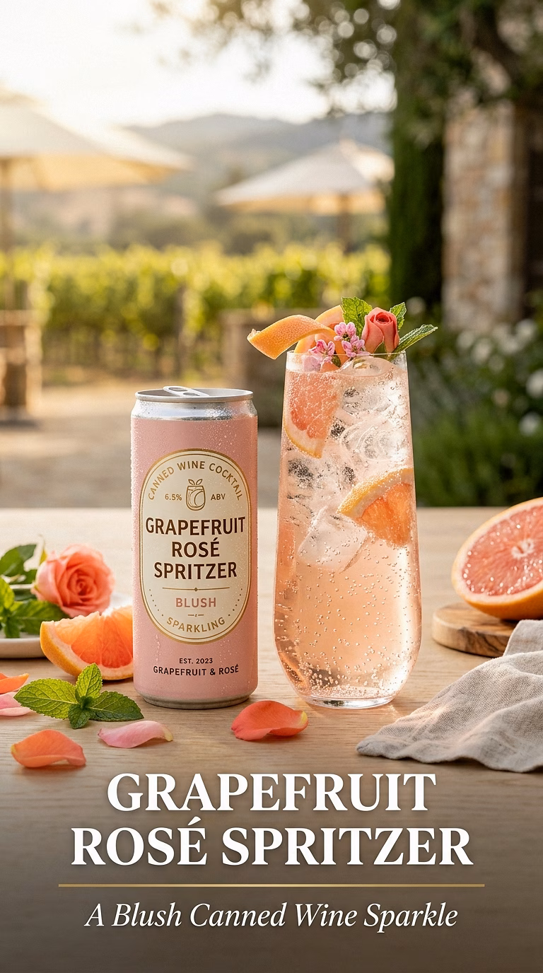 Grapefruit Rosé Spritzer Canned Cocktail