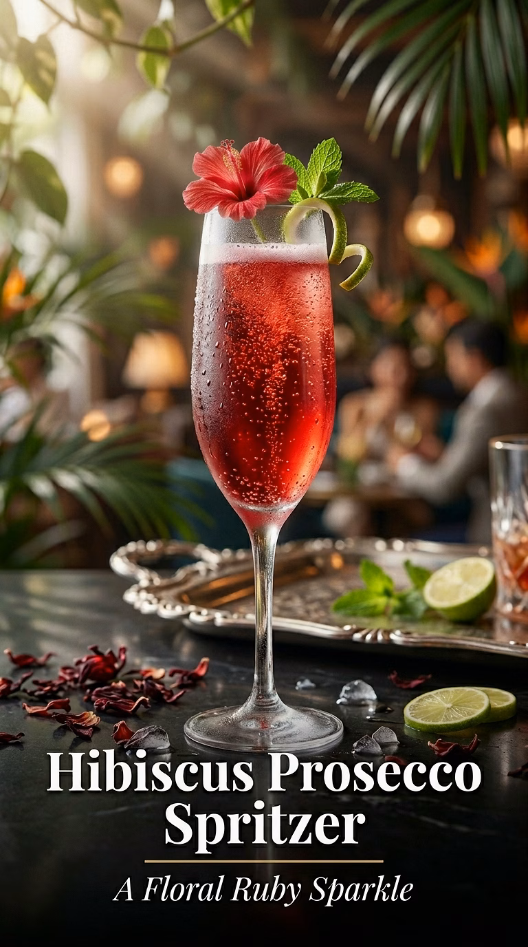 Hibiscus Prosecco Spritzer