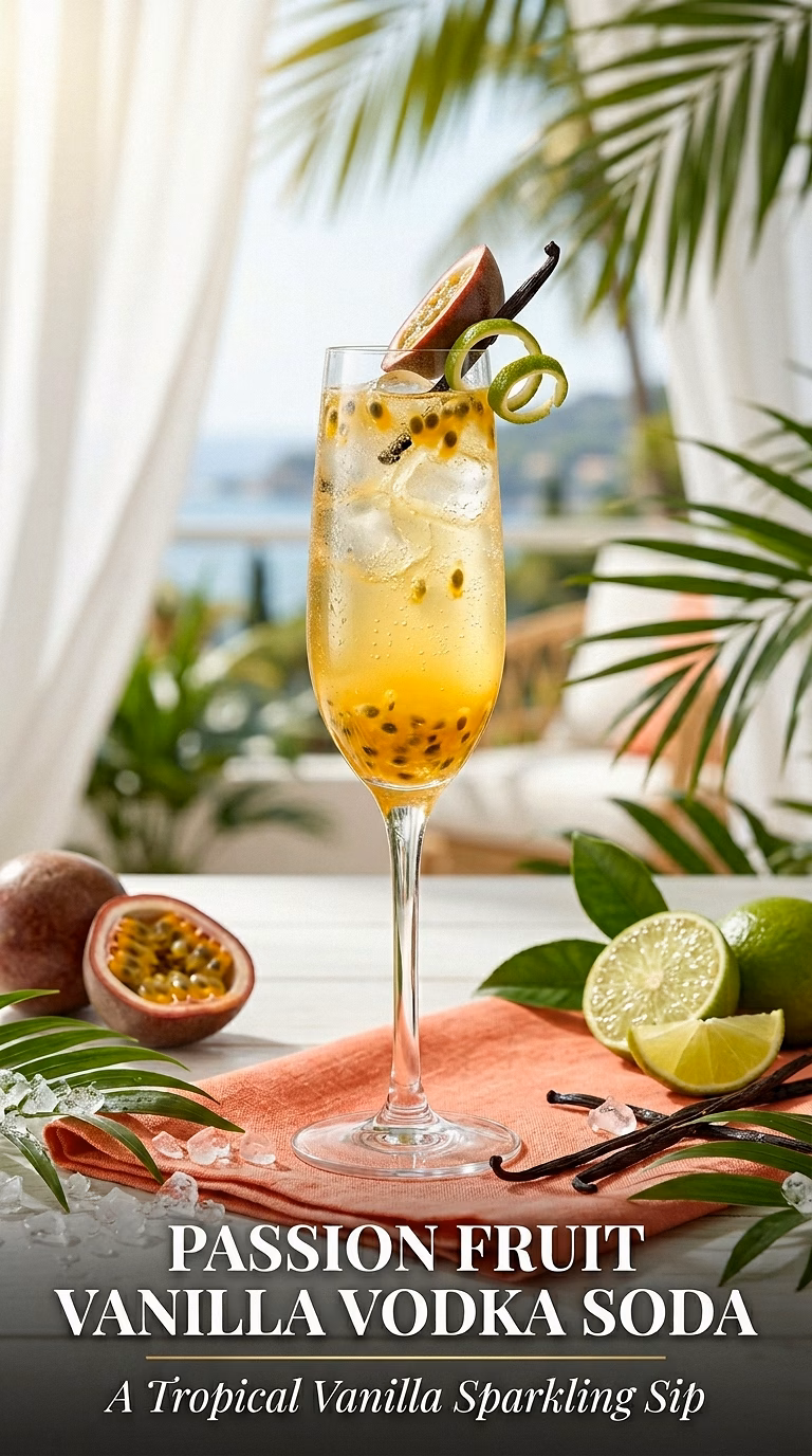 Passion Fruit Vanilla Vodka Soda