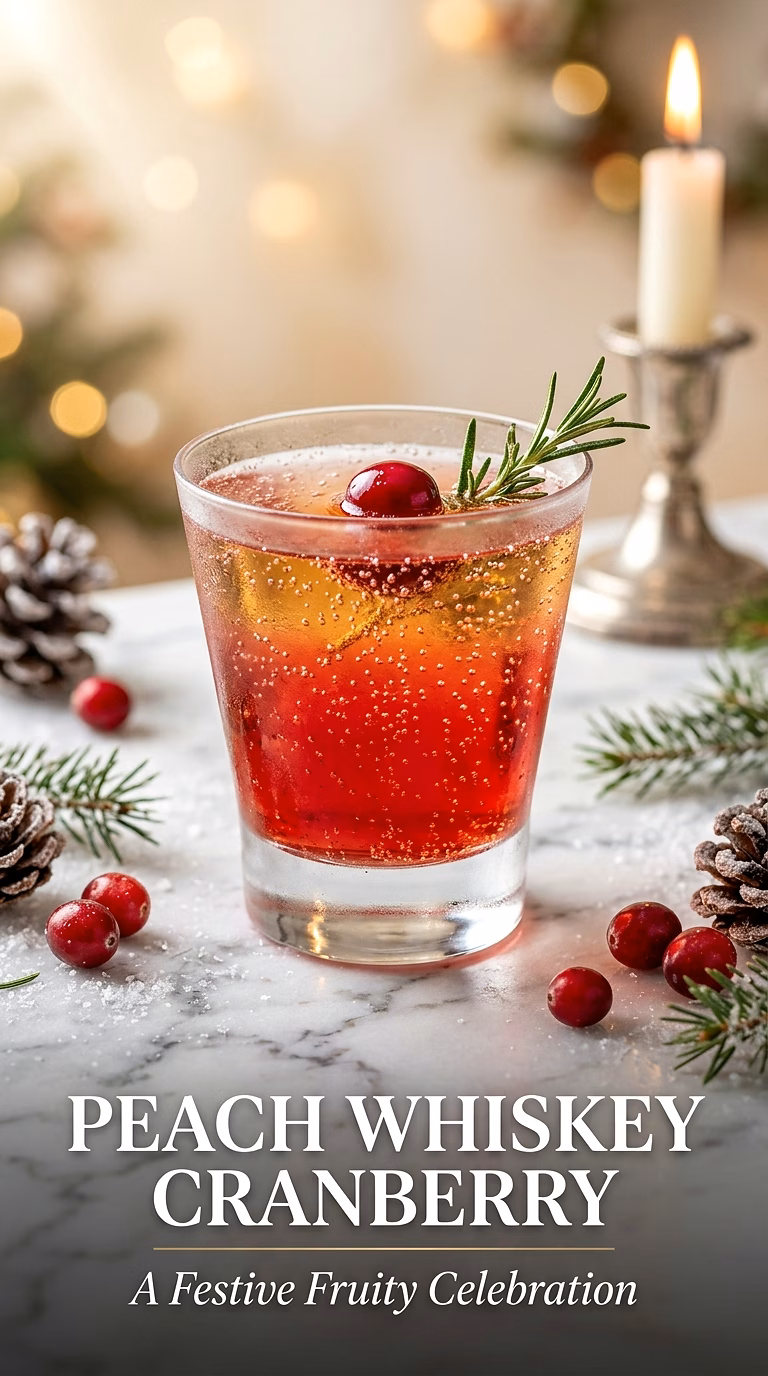 Peach Whiskey Cranberry Cocktail