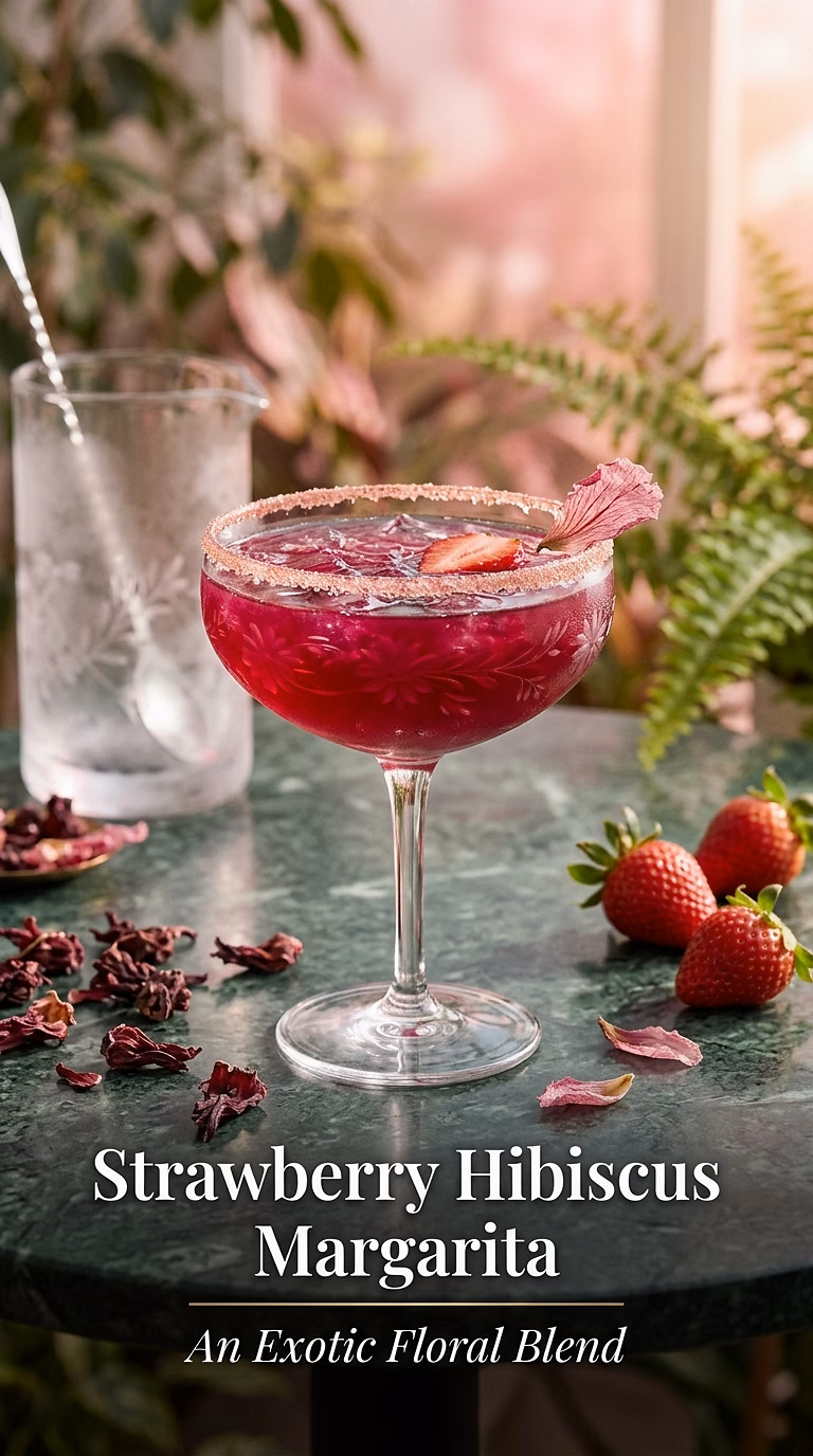 Strawberry Hibiscus Margarita