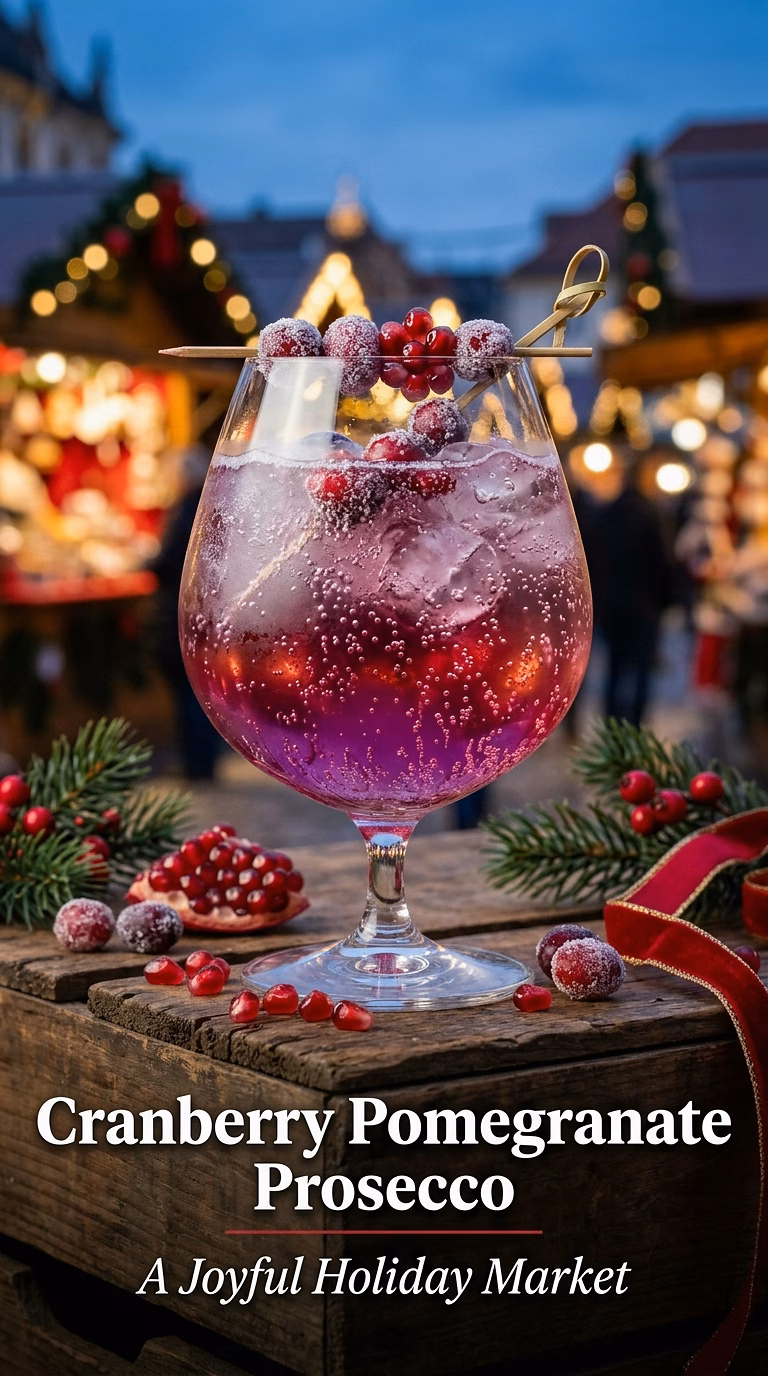 Winter Cranberry Pomegranate Prosecco