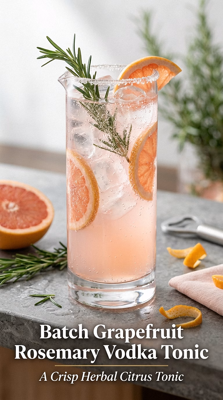 Batch Grapefruit Rosemary Vodka Tonic