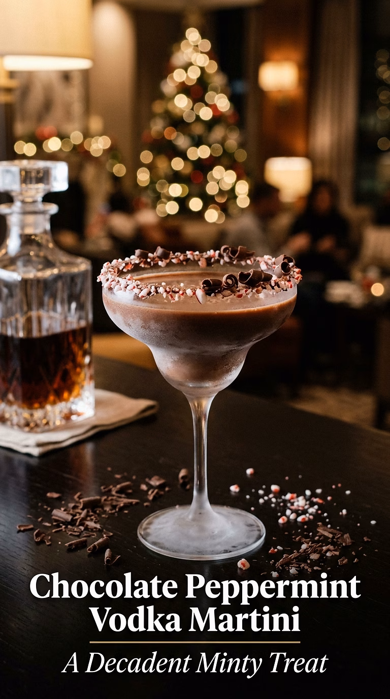 Chocolate Peppermint Vodka Martini